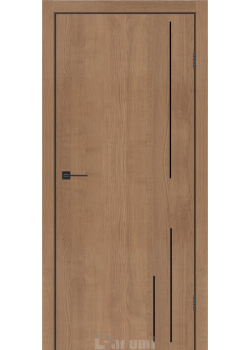 Двері Plato Line PTL-06 горіх кендал молдинг і торці алюміній чорний Darumi