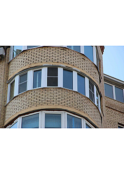 Круглый балкон GLASSO Glasso 7S Тёплое остекление