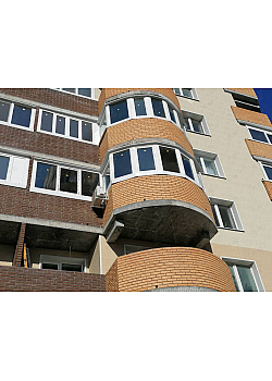 Радиальный балкон REHAU Rehau Euro 70 Балкон под ключ с отделкой