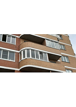 Круглый балкон WDS 76MD Холодное остекление