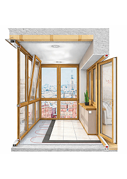 Балкон под ключ с отделкой Glasso