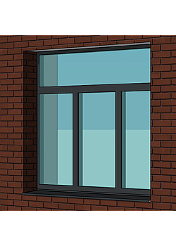 Алюмінієве вікно Reynaers CS 77 з теплоізоляцією поворотно-відкидне 2500*1600 мм