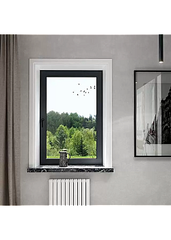 Алюминиевое окно KMD 70 одностворчатое глухое 800 x 1200 мм