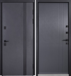 Двери Коттедж 710/265 Metalic anthracite/Уличная Антрацит серый Булат