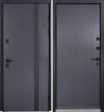 Входные Двери Коттедж 710/265 Metalic anthracite/Уличная Антрацит серый Булат