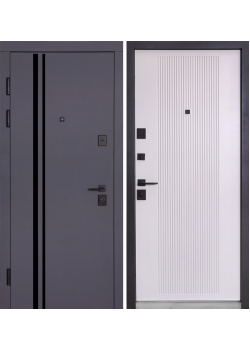 Двері Ультра (квадро) Securemme 587/276 Мусонне дерево/Олово супермат