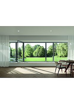 Алюминиевое окно Schuco AWS 50.NI без теплоизоляции глухое 1500*500 мм