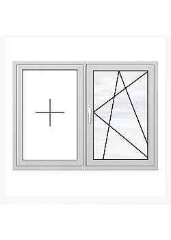 Алюминиевое окно Schuco AWS 75.SI + с повышенной теплоизоляцией поворотно-откидное 1000*1500 мм