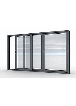 Алюмінієве вікно Schüco AWS 75.SI + з підвищеною теплоізоляцією панорамне глухе 1800*1500 мм чорний матовий RAL 9005