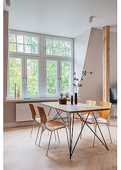 Алюминиевое окно Schüco AWS 75.SI + с повышенной теплоизоляцией панорамное глухое 1500*2000 мм чорный матовый RAL 9005