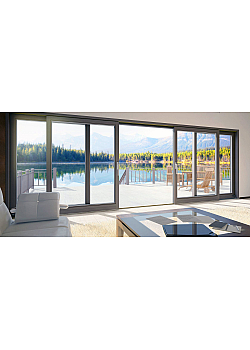 Алюминиевая складная раздвижная система (гармошка) Schüco ASS 70 FD с теплоизоляцией 4000*2000