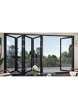 Алюминиевая складная раздвижная система (гармошка) Schüco ASS 70 FD с теплоизоляцией 2700*2000