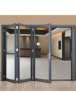 Алюминиевая складная раздвижная система (гармошка) Schüco ASS 70 FD с теплоизоляцией 2900*2000