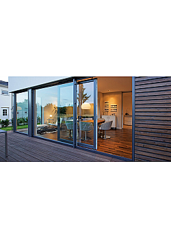 Алюминиевая складная раздвижная система (гармошка) Schüco ASS 70 FD с теплоизоляцией 3200*2000