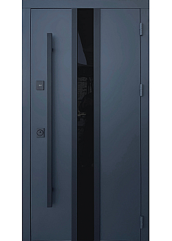 Двери Стрит Флай металл Антрацит 7021 краска/МДФ белая шагрень Vinorit 3К "Qdoors"