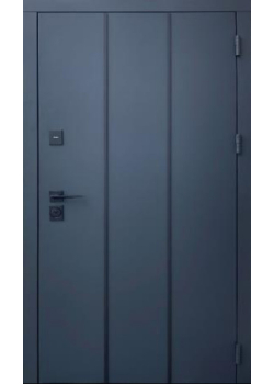 Двери Стрит Лайт металл Антрацит 7021 краска/МДФ белая шагрень Vinorit 2К "Qdoors"