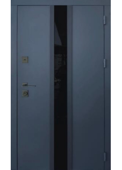 Двери Стрит Флай металл Антрацит 7021 краска, декор лакобель/МДФ белая шагрень Vinorit 2К "Qdoors"