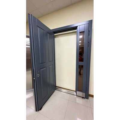 Входные Двери По эскизу RAL 7011 "Новый Мир"-1