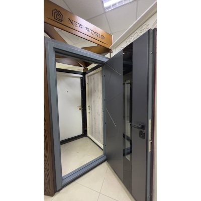 Входные Двери Металл RAL 7012 Vinorit "Новый Мир"-1