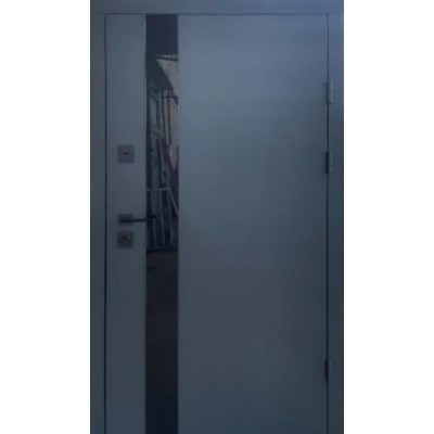 Вхідні Двері Стріт Елегант метал Антрацит 7021 фарба/МДФ біле дерево Vinorit "Qdoors"-0