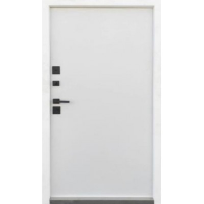 Вхідні Двері Стріт Елегант метал Антрацит 7021 фарба/МДФ біле дерево Vinorit "Qdoors"-1