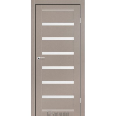 Міжкімнатні Двері Vela сірий краст сатин білий Darumi Ламінатин-0