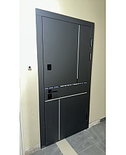 Вхідні Двері Ультра (квадро) Securemme 557/607 Тоноване дзеркало Попелястий металік/Сірий шифер Булат