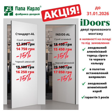 АКЦІЯ від Папа Карло до 31.01.2026