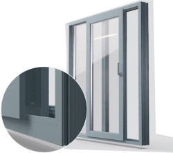 Раздвижные металлопластиковые окна WDS SL 76 1200 x 1000 мм