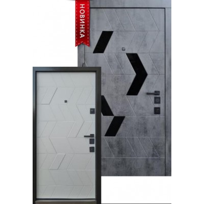 Входные Двери Конверс-АК бетон темный/грей софт Qdoors-0