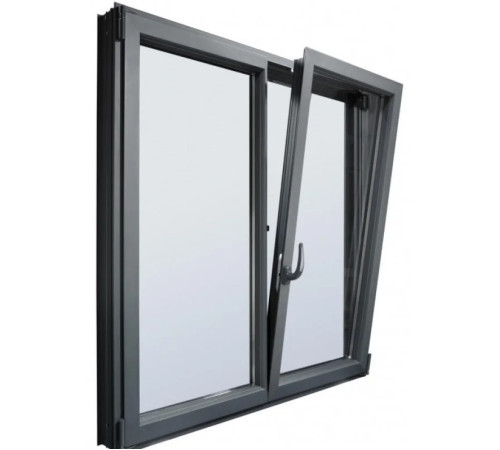 Алюмінієві вікна KURTOGLU 64T двостулкове з поворотно-відкидною стулкою 1500 x 1400 мм