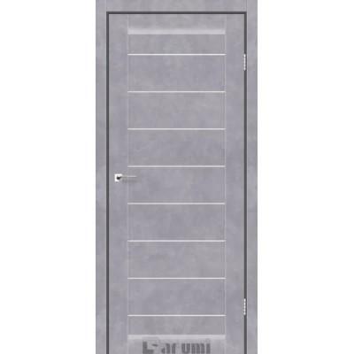 Міжкімнатні Двері Leona сірий бетон сатин білий Darumi Ламінатин-0
