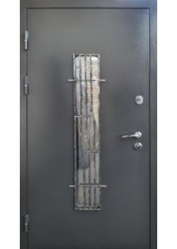 Двері Метал/МДФ склопакет+ковка Форт