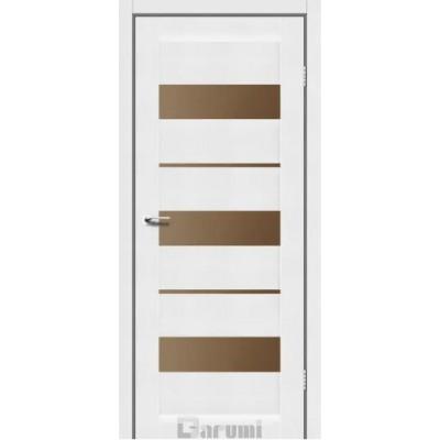 Міжкімнатні Двері Marsel білий текстурний сатин бронза Darumi Ламінатин-0