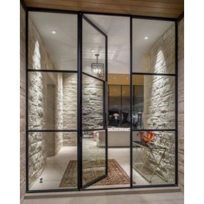 Міжкімнатні Двері RockWood Design MetalGlass 3 Скляні-0