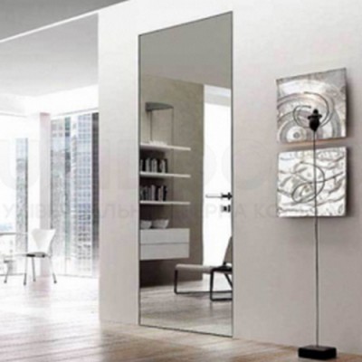 Міжкімнатні Двері МІРОР + стандартний алюмінієвий короб Подільські Двері Під фарбування-0