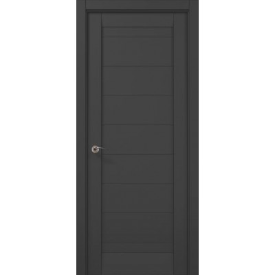 Міжкімнатні Двері ML 04c темно-сірий супермат "Папа Карло" ПВХ плівка-0