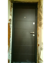 Входные Двери Премиум Горизонталь венге темный горизонт Qdoors
