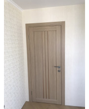 Двери Leador Doors Verona дуб мокко Черное стекло