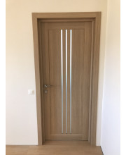 Двери Leador Doors Verona дуб мокко Черное стекло