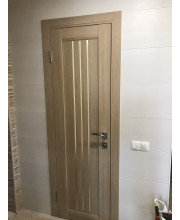 Двери Leador Doors Verona дуб мокко Черное стекло