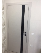 Двери Darumi Doors Plato Line PTL-04 дуб ольс Черное стекло