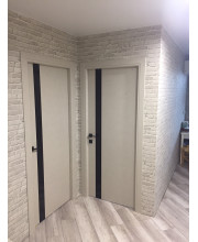 Двери Darumi Doors Plato Line PTL-04 дуб ольс Черное стекло
