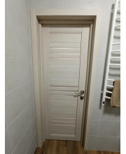 Межкомнатные Двери Leador Doors Sovana монблан Черное стекло ПВХ плёнка
