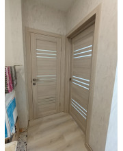 Межкомнатные Двери Leador Doors Sovana монблан Черное стекло ПВХ плёнка