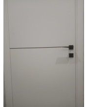 Двери Darumi Doors Plato Line PTL-03 белый матовый (декор с алюминия черного цвета)