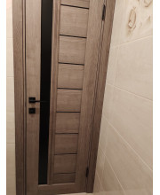 Двери Darumi Doors Bordo орех бургун Черное стекло