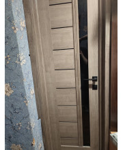 Двери Darumi Doors Bordo орех бургун Черное стекло