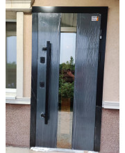 Входные Двери Cotage1 (KT1 с терморазрывом) 496 UFO BLACK RAL 7016 Abwehr