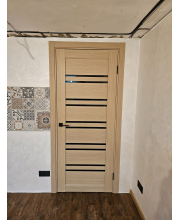 Двері Leador Doors Sicilia Чорне скло